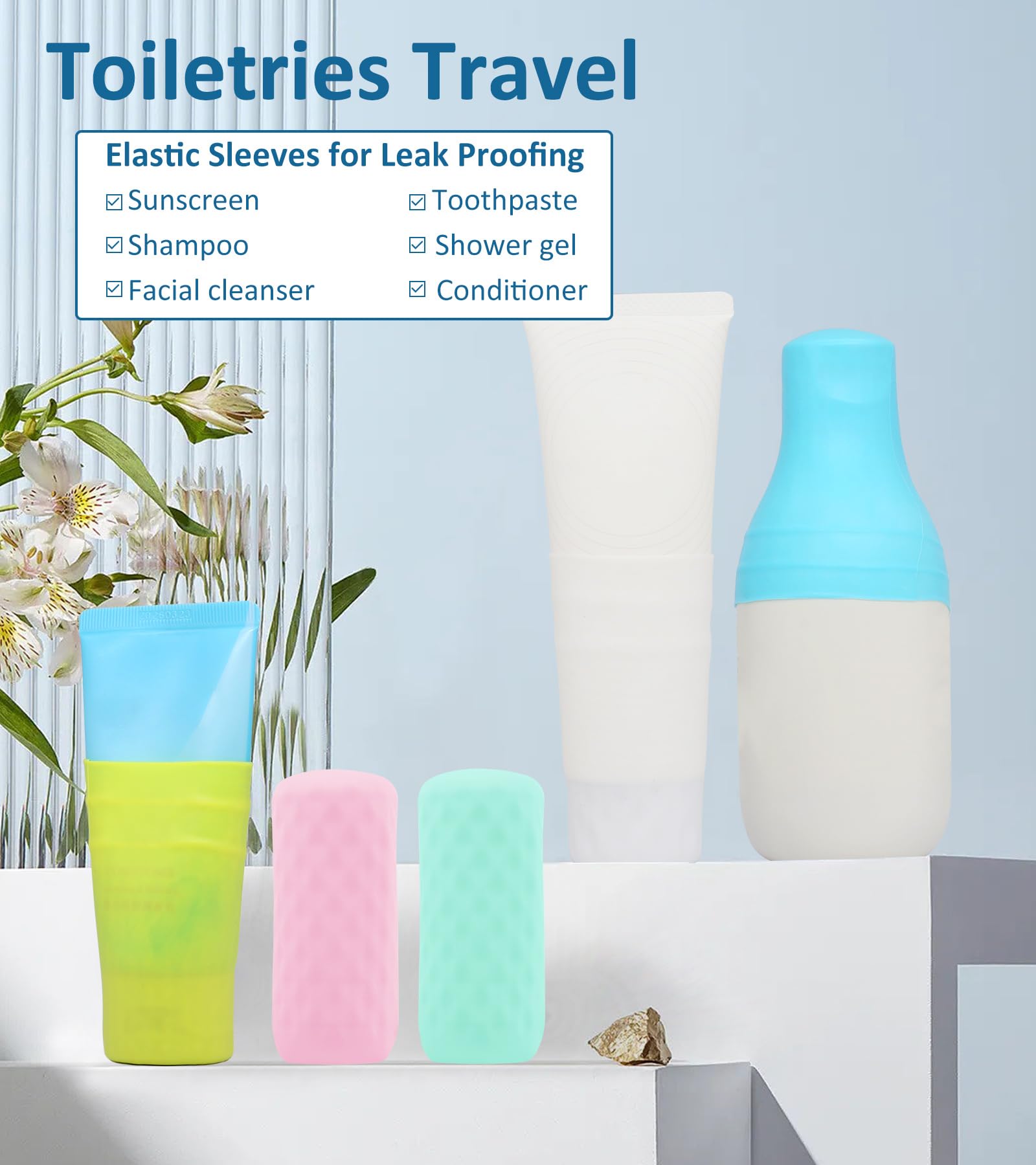 FOROUME accessoires silicone voyage, protège cosmétiques et articles de toilette.