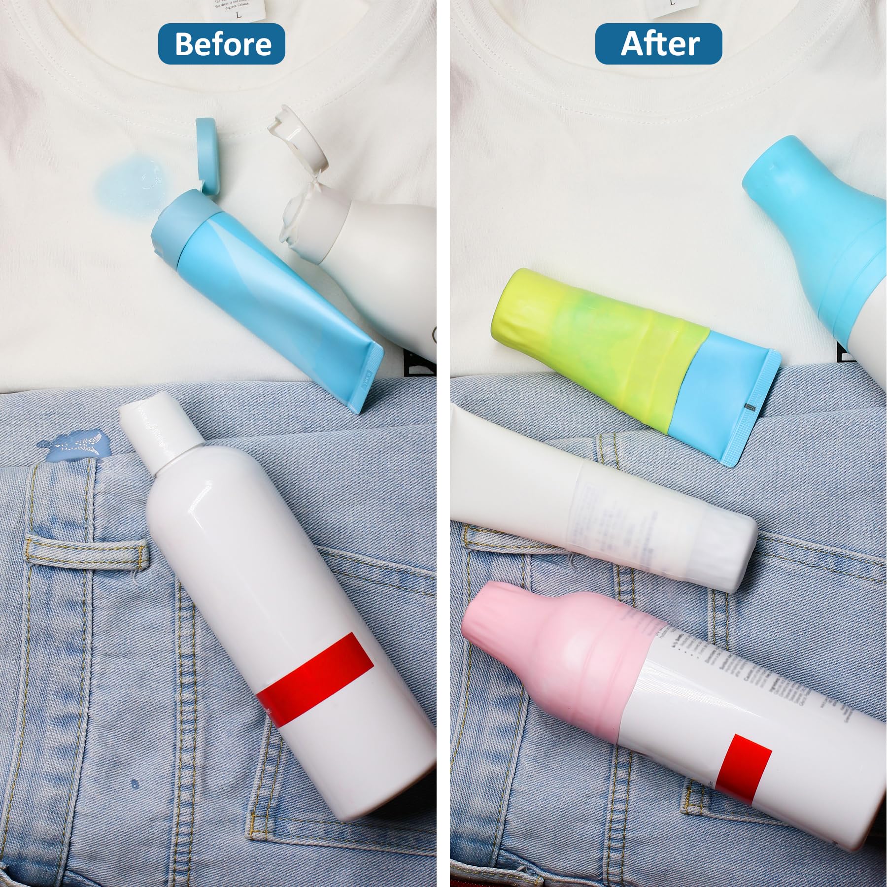 FOROUME étuis silicone voyage pour bouteilles, format pratique et réutilisable.