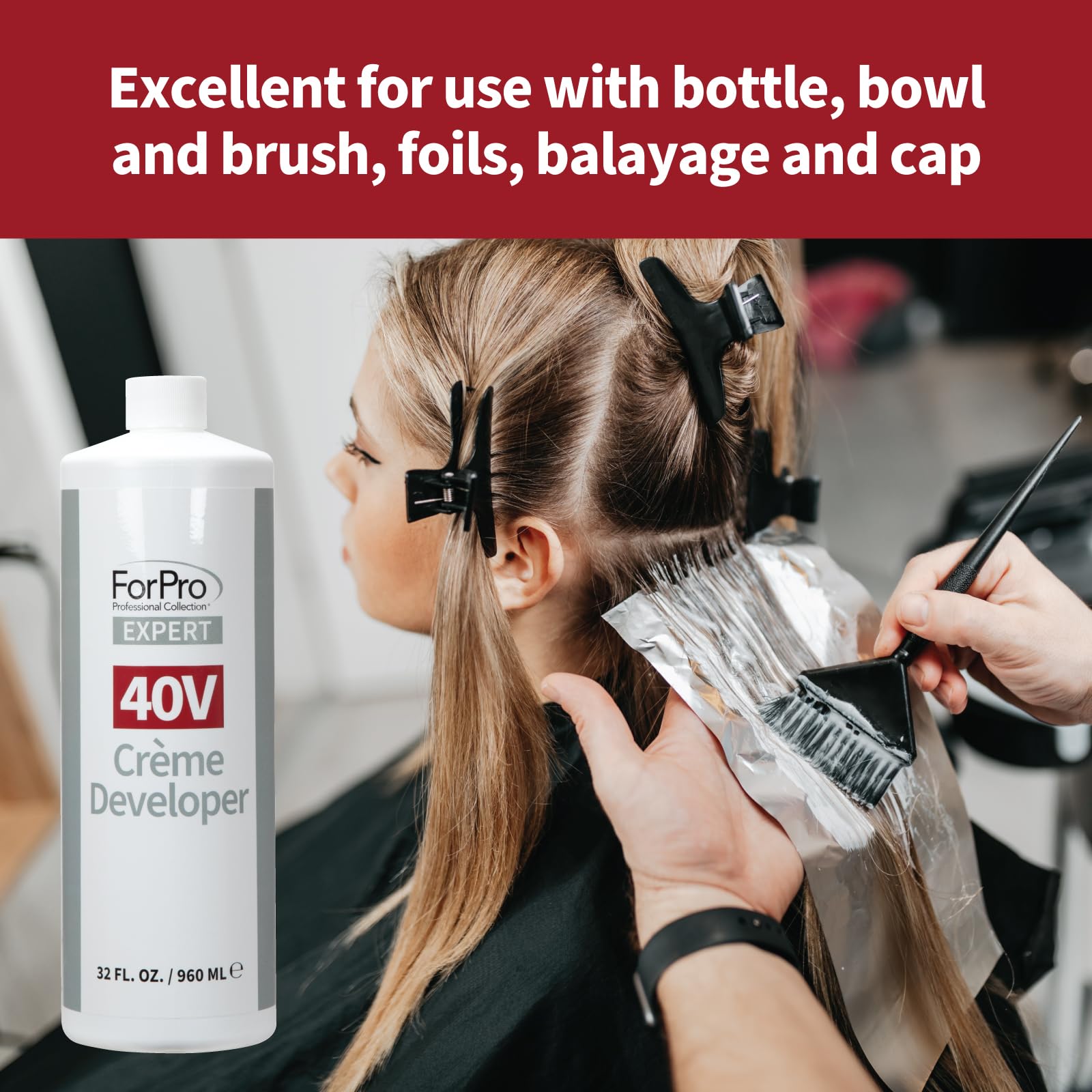 ForPro Expert 40 Volume: cap coloration pour confort d'utilisation.