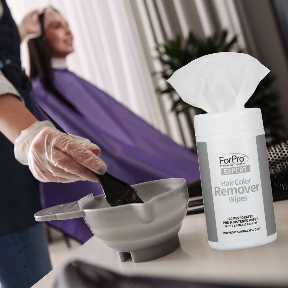 ForPro Expert Lingettes Décoloration Cheveux, pratique en salon et maison pour retouches.