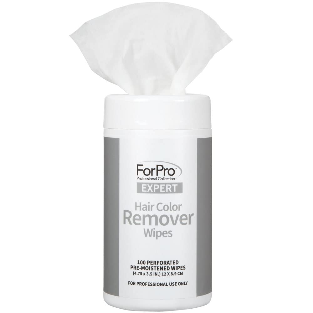 ForPro Expert Lingettes Décoloration Cheveux, emballage pratique pour éliminer les taches rapidement.