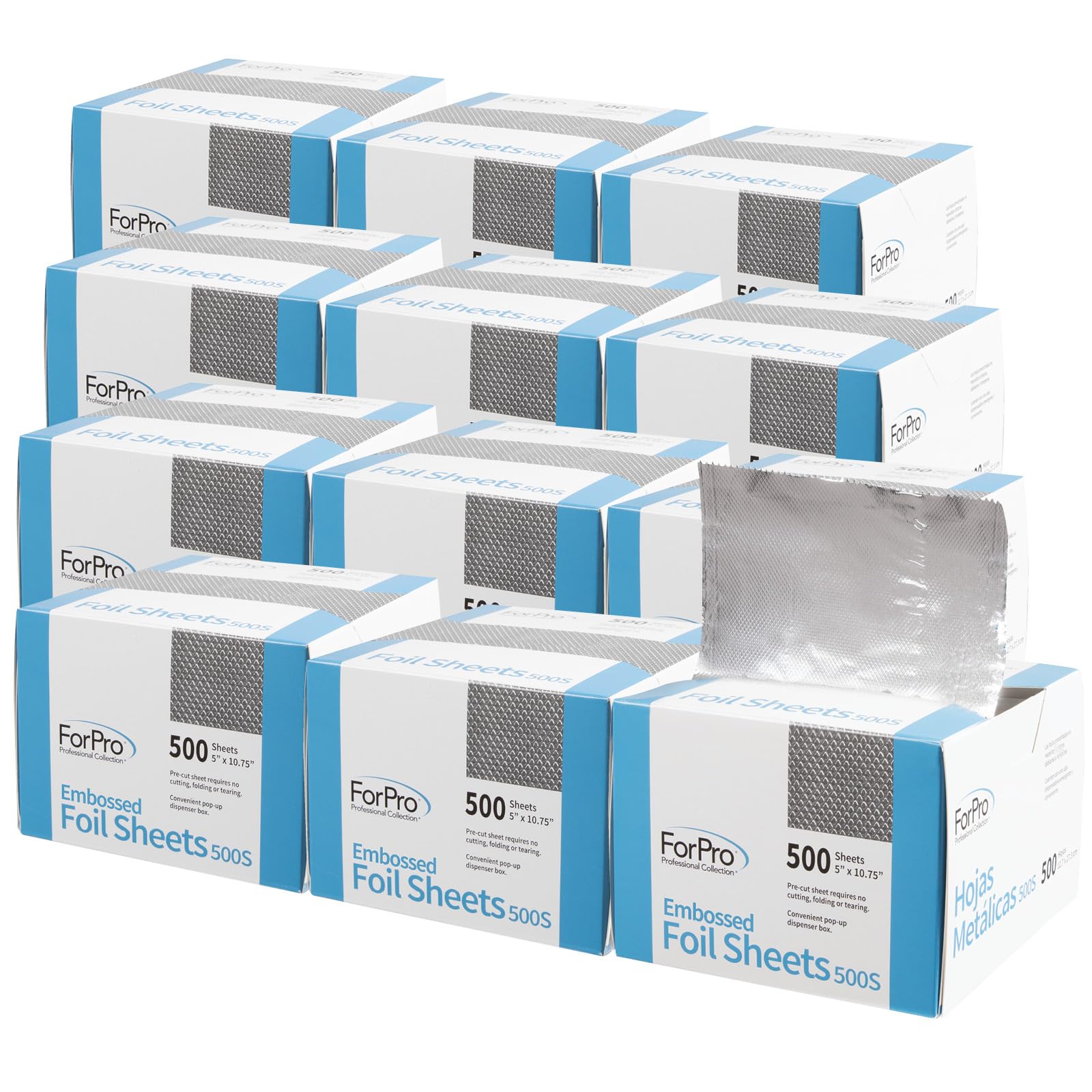 ForPro feuilles aluminium embossées: adhérence améliorée pour coloration précise.