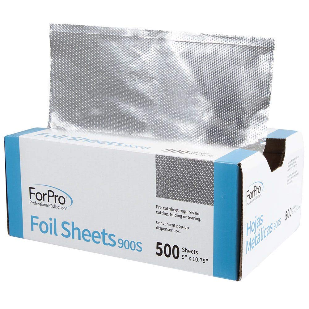 ForPro-feuilles-aluminium-gaufrées-900S, texture gaufrée facilitant la prise lors de coloration
