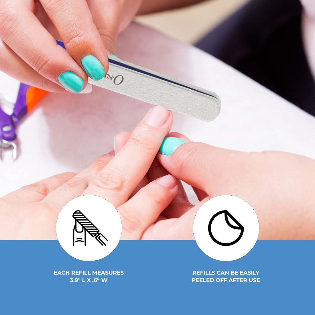 ForPro O-Files longueur 3,9 po pour une utilisation confortable.
