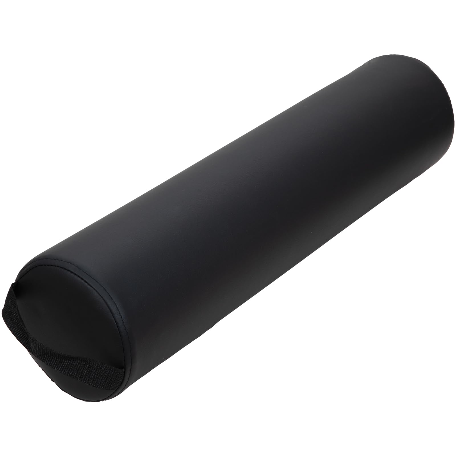 ForPro oreiller-bolster rond noir, vue d’ensemble, soutien du dos pour massage et yoga.