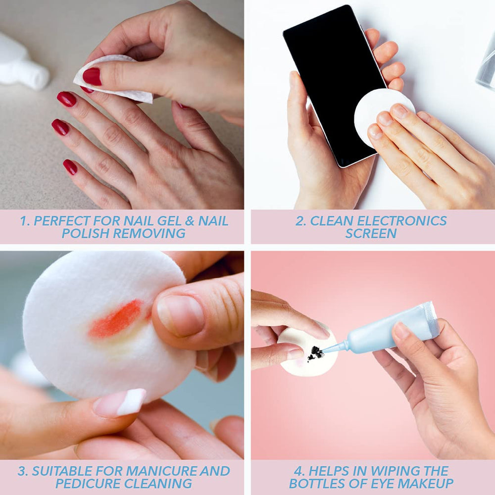 ForPro soft cotton wipes with gentle touch on nails during cleanup.