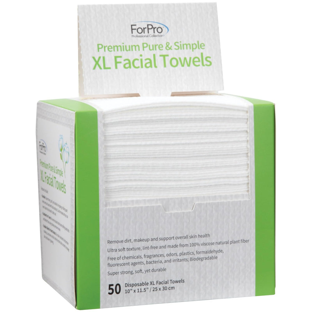 ForPro Premium Pure & Simple XL : serviettes visage double-face pour démaquillage en douceur