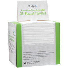 ForPro Premium Pure & Simple XL : serviettes visage double-face pour démaquillage en douceur