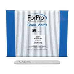 Planche en mousse ForPro Zebra grain 80 double-face, finition précise des ongles.