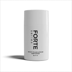 Forte Series Texture Powder jar highlighting lightweight hold for natural look.