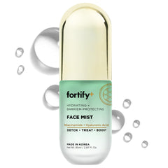 Fortify Skincare brume nicotinamide : hydratation rapide et équilibre cutané.