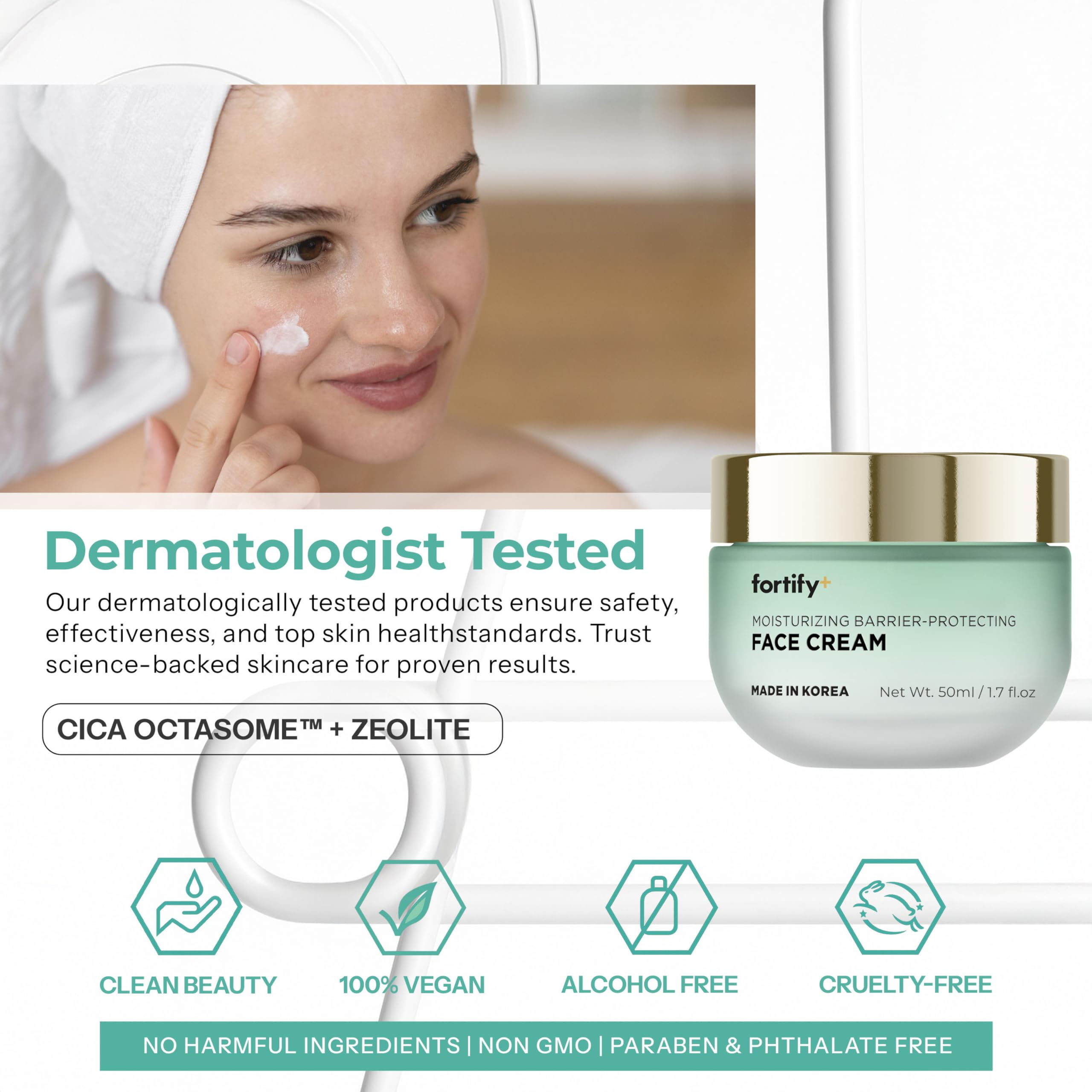 Fortify Skincare Flacon-1-7oz – packaging pratique pour usage quotidien.