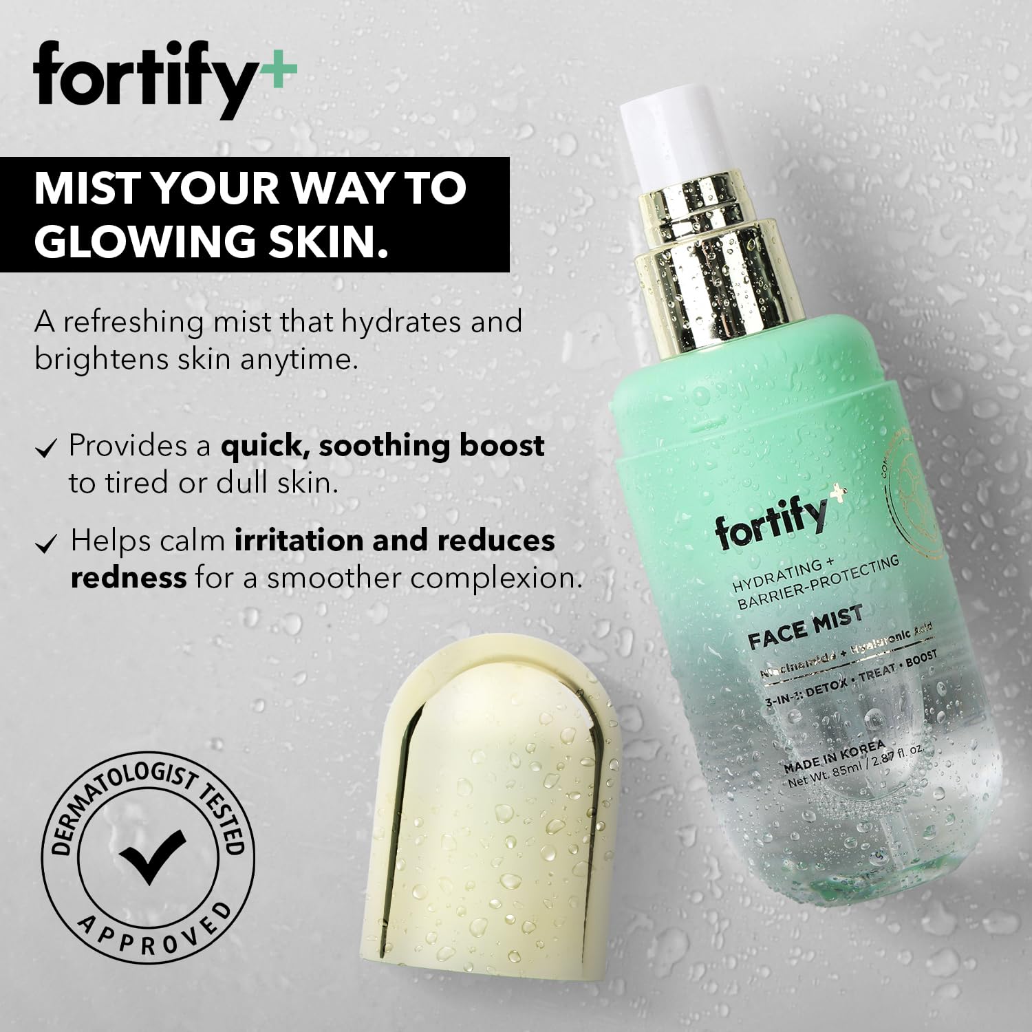 Rituel d’application Fortify Skincare, gestes simples pour une peau prête à briller.