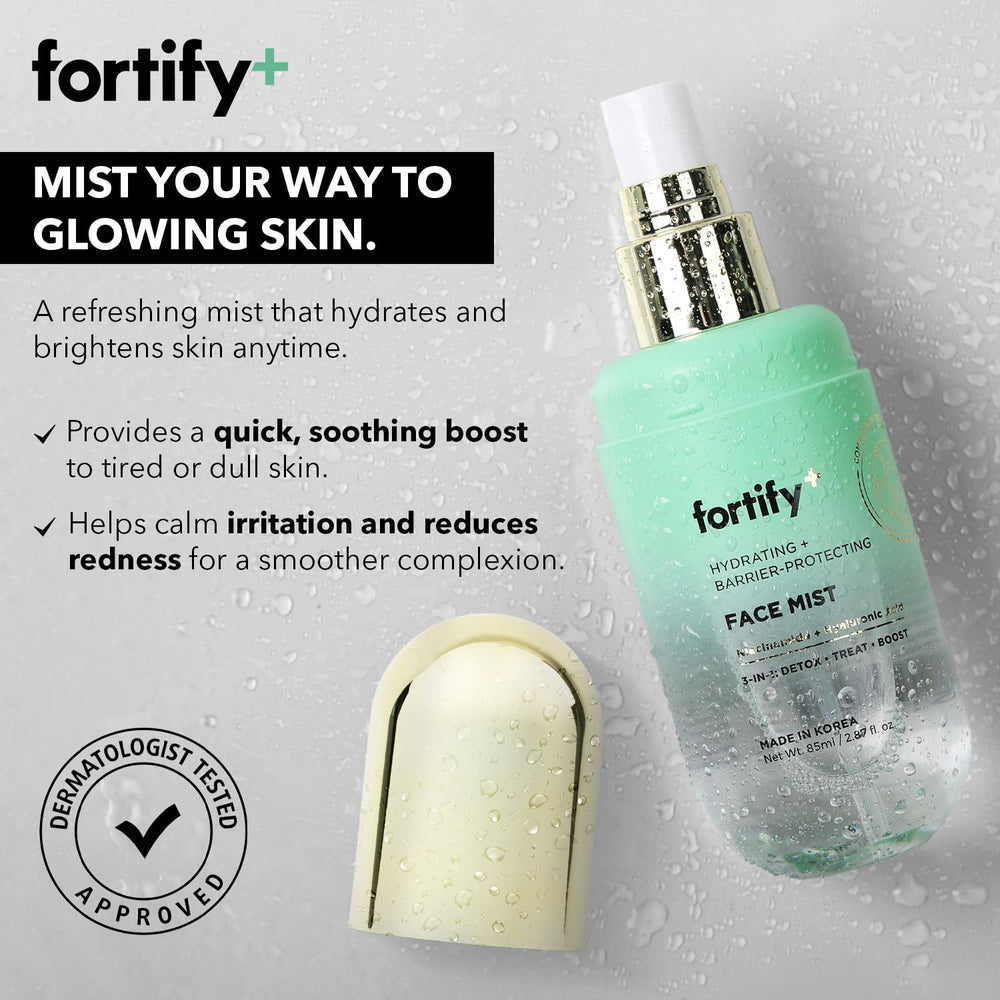 Rituel d’application Fortify Skincare, gestes simples pour une peau prête à briller.