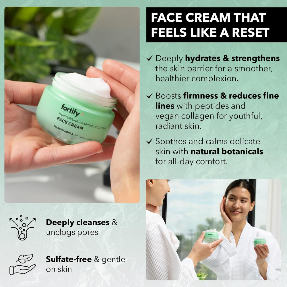 Emballage du Glow Essentials Kit Fortify Skincare, présentation soignée du coffret.