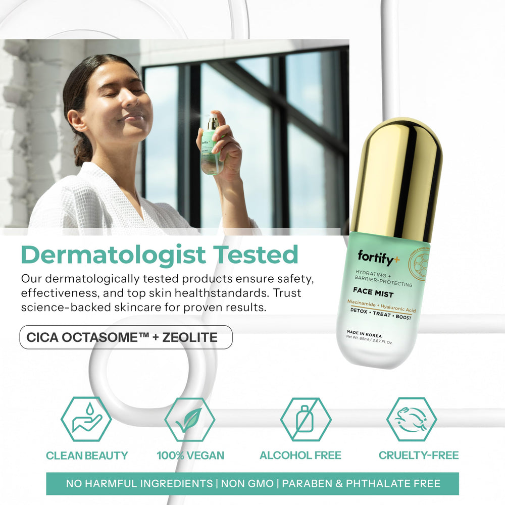 Fortify Skincare routine soin visages : prépare le maquillage.
