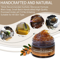 Forvirness Savon Noir Marocain Beldi – barre solide et hydratante.