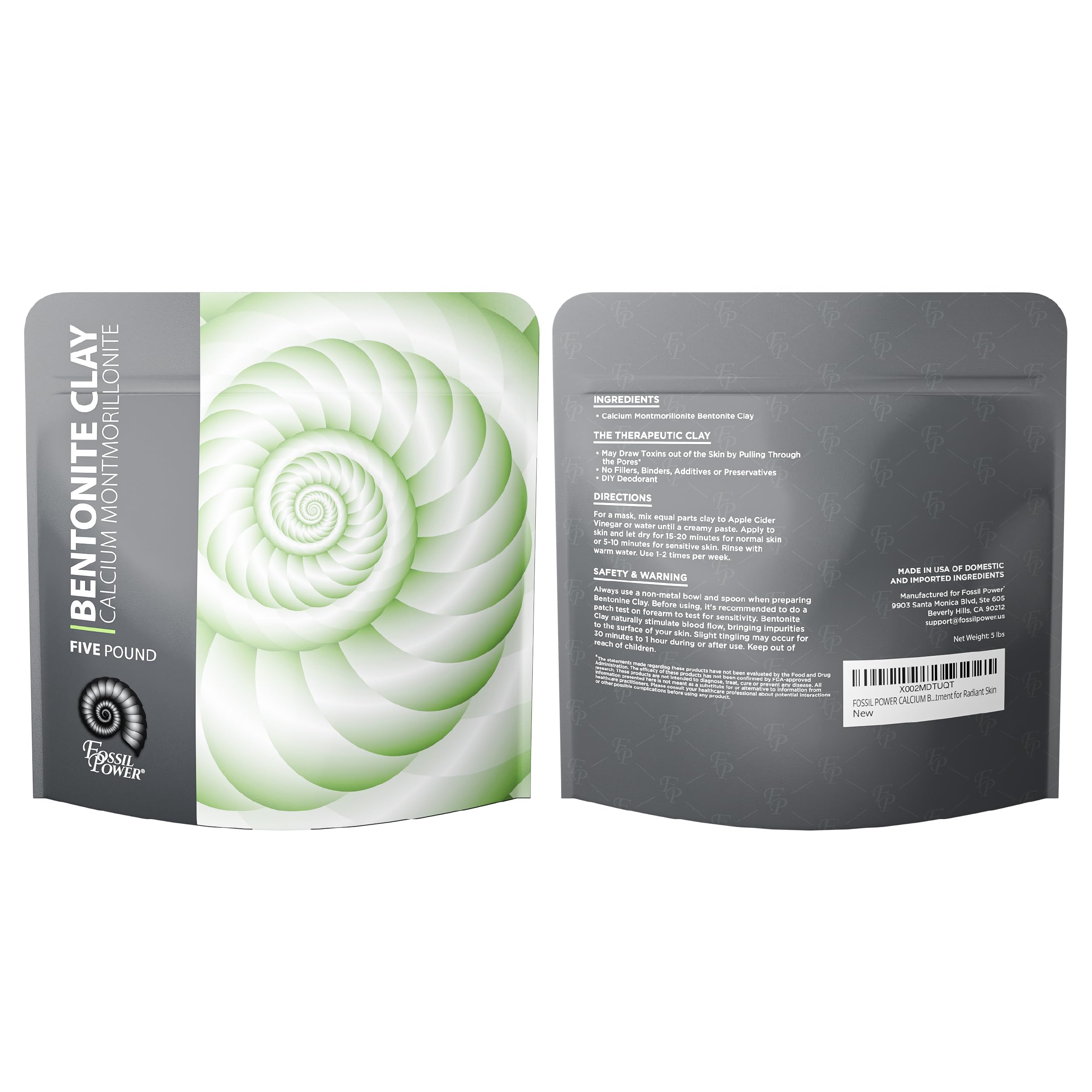 FOSSIL POWER Poudre Bentonite Calcium 5lb – conseils d’utilisation simples pour routine beauté.