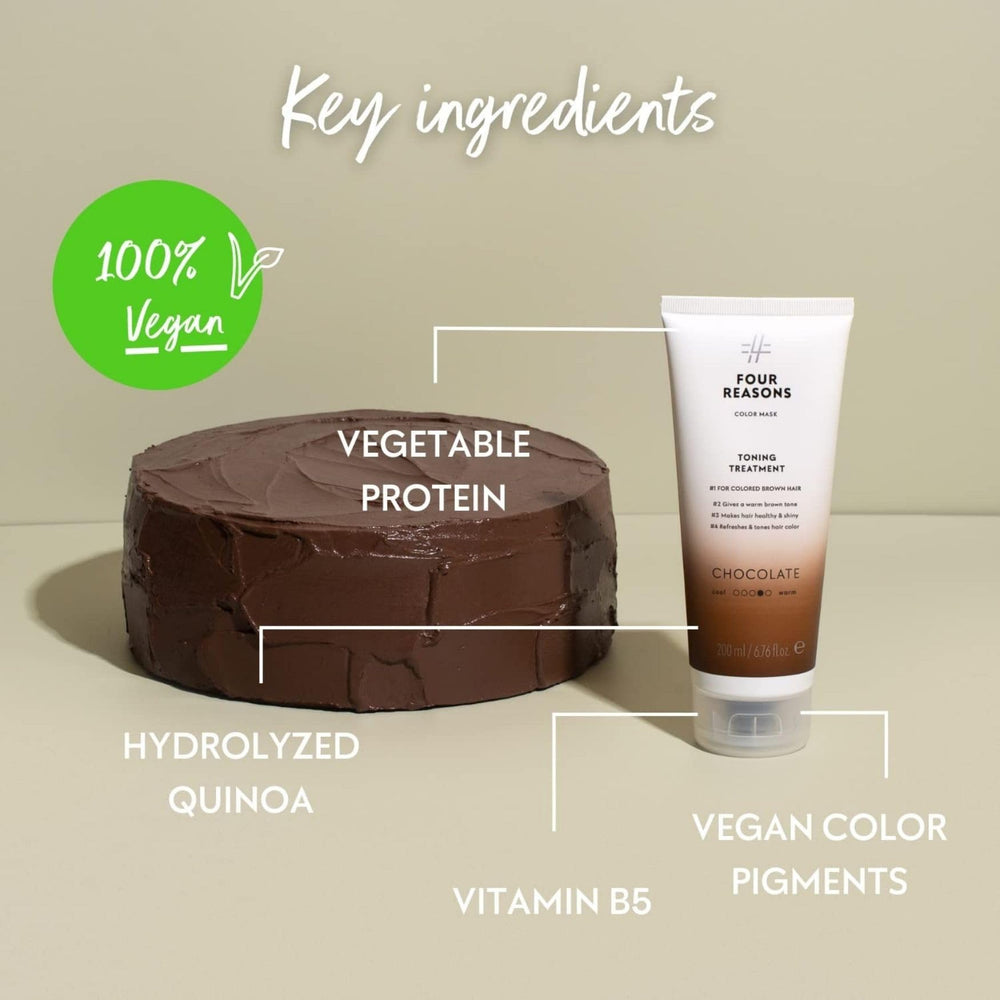 FOUR REASONS Color Mask Chocolat – usage rapide pour rafraîchir la couleur entre les lavages.