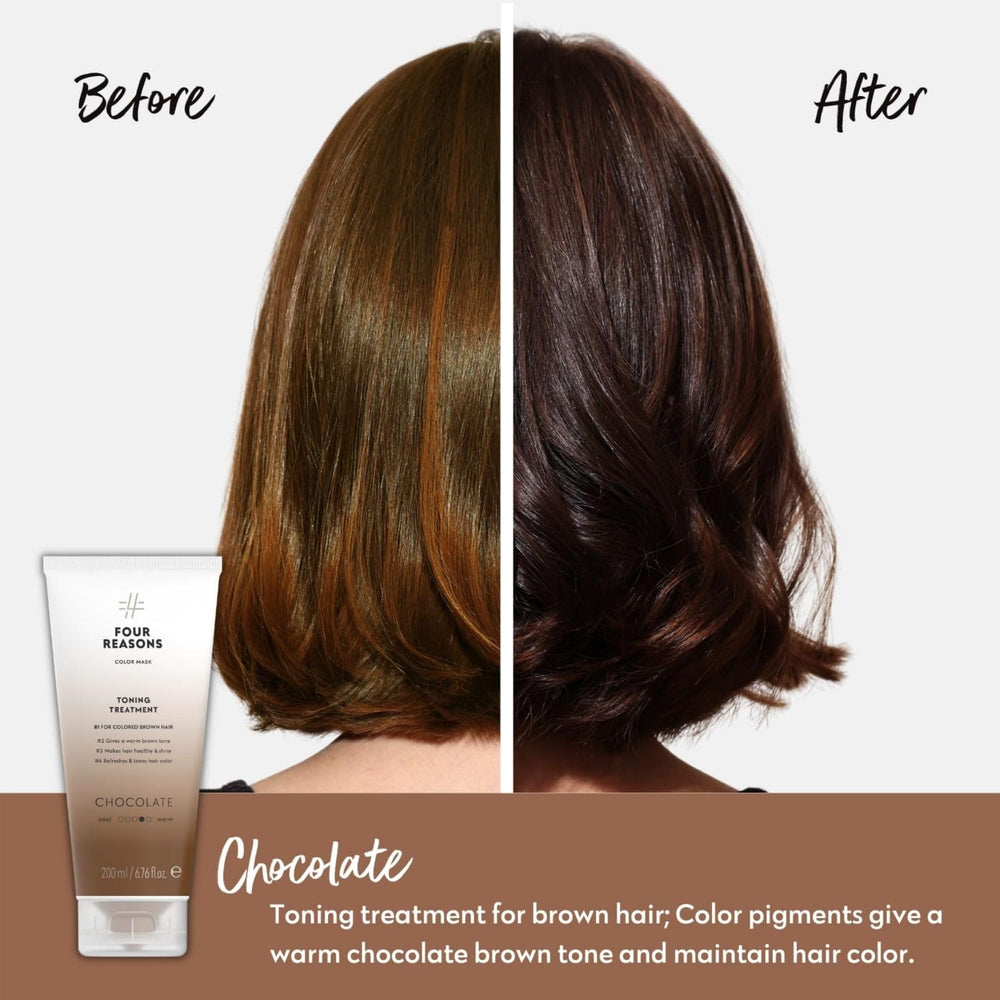 FOUR REASONS Color Mask Chocolat – texture crème nourrissante qui hydrate et lisse les cheveux.
