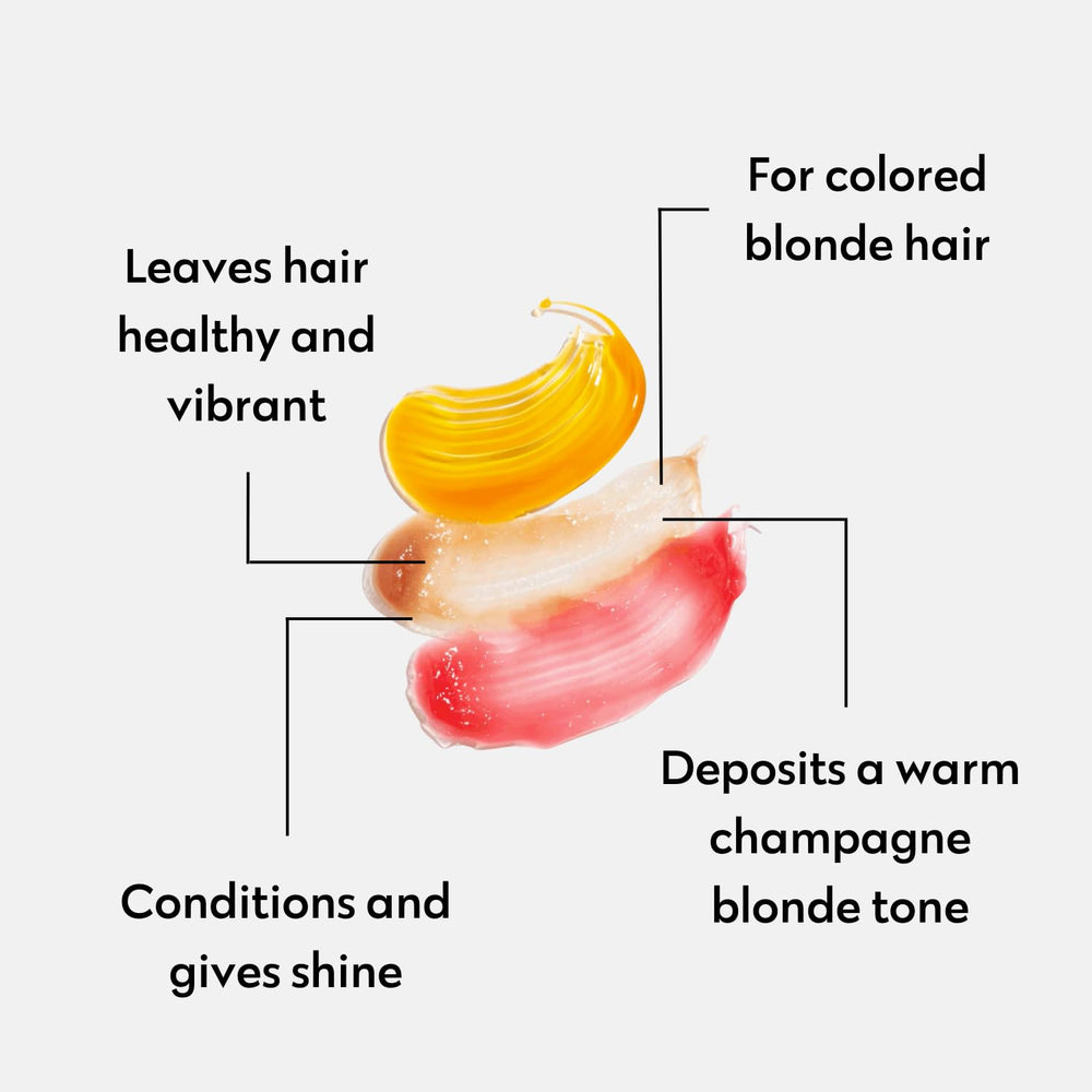 FOUR REASONS Color Mask Champagne Blonde, sans sulfates et végan pour routine douce.