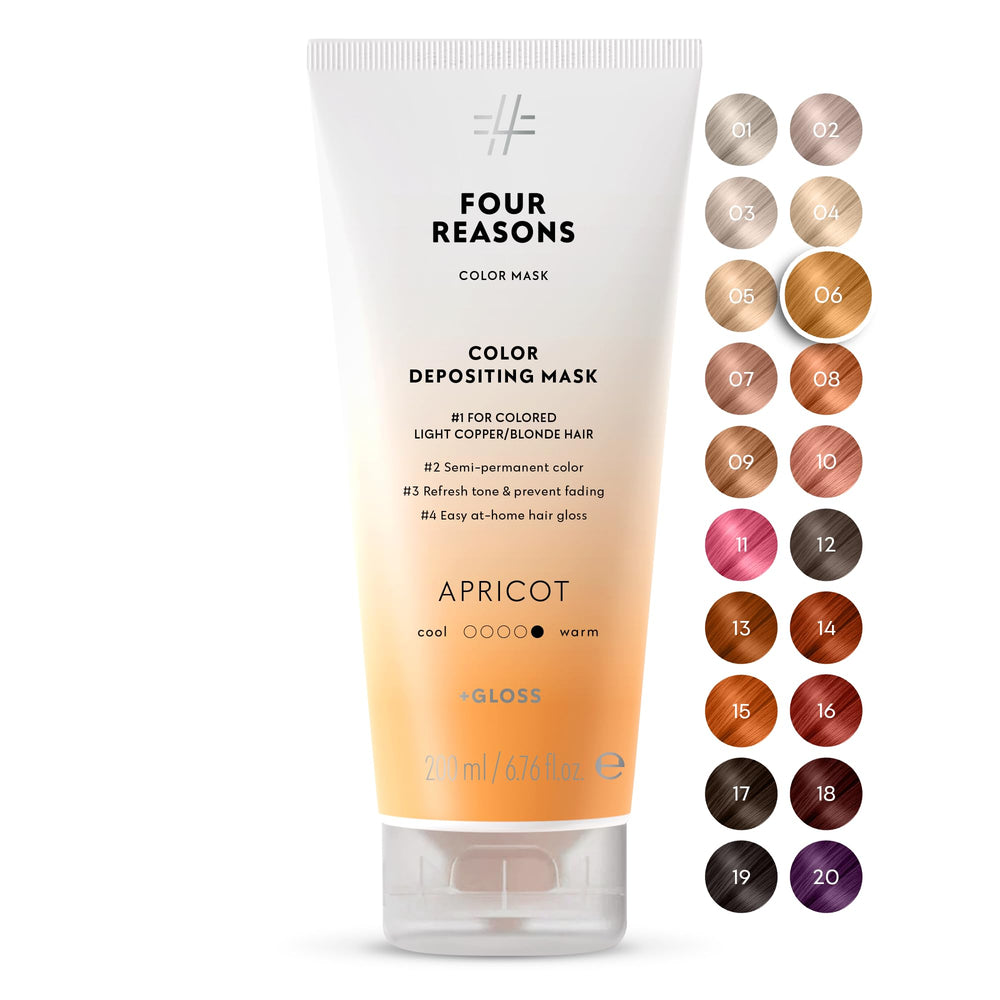 Four Reasons Masque couleur Abricot – bouteille lumineuse pour cheveux colorés