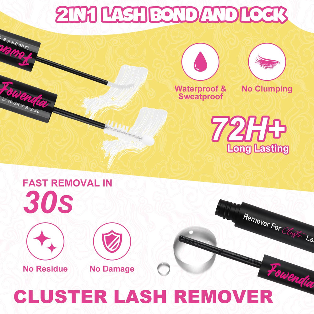 Fowendia effet naturel des cils clusters pour un look subtil