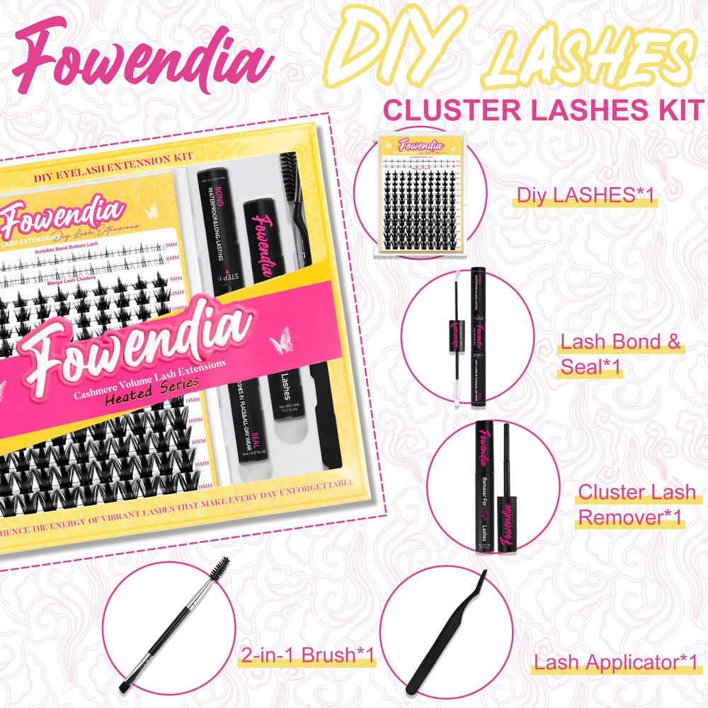 Extensions grappes ensemble doux Fowendia, sensation naturelle et pose confortable.