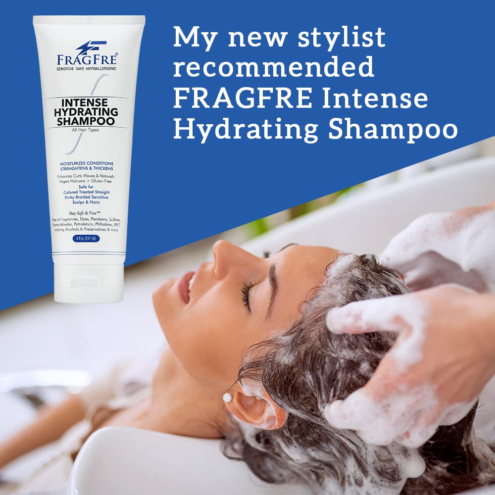Texture crème hydratante du shampoing FRAGFRE offrant douceur.