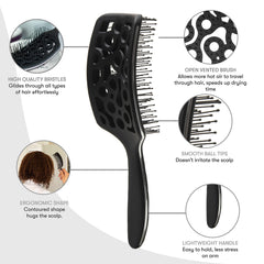FRAMAR brosse-cheveux pour cheveux humides, démêlage en douceur.