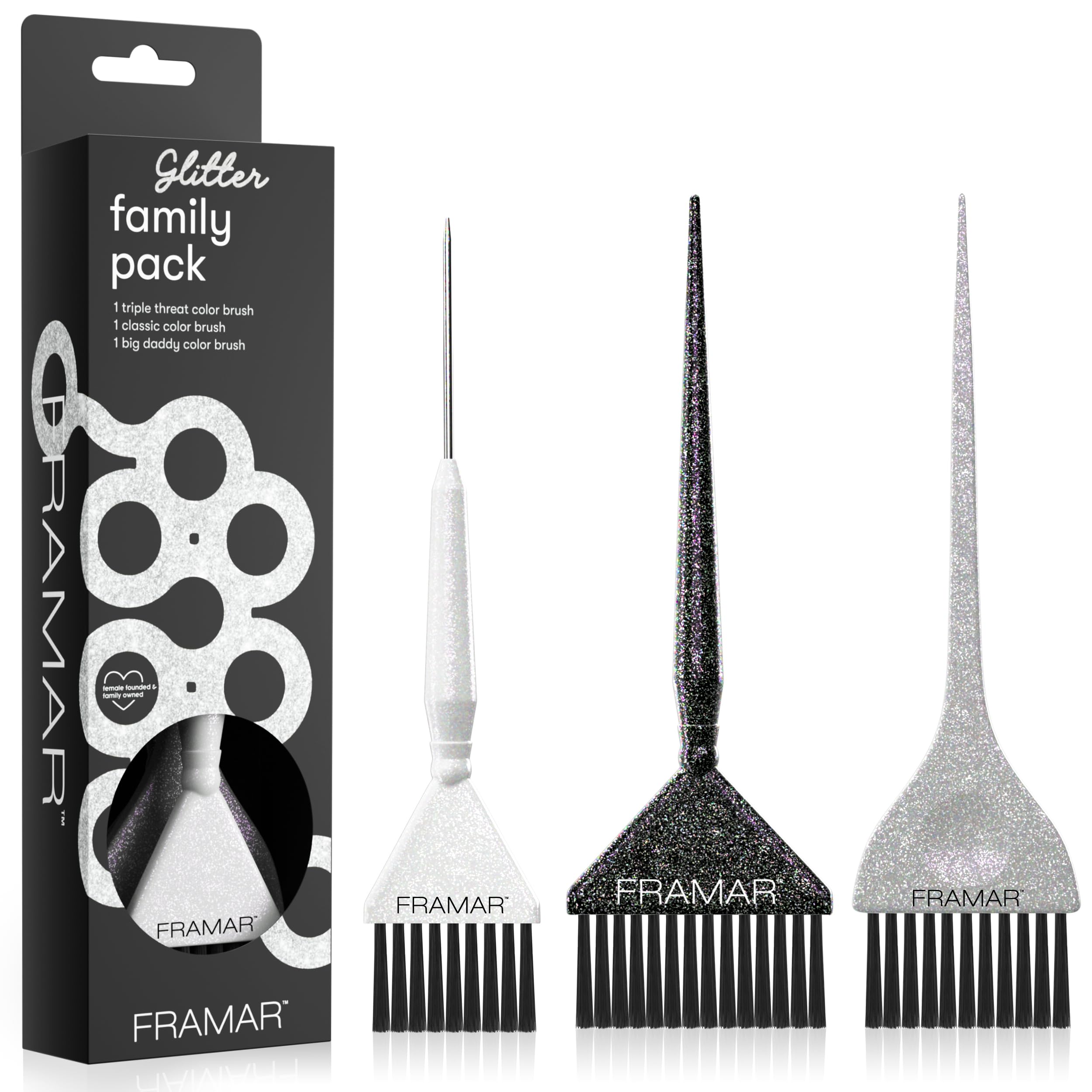 FRAMAR brosse coloration cheveux extra-large, idéale pour retouches racines et balayage.