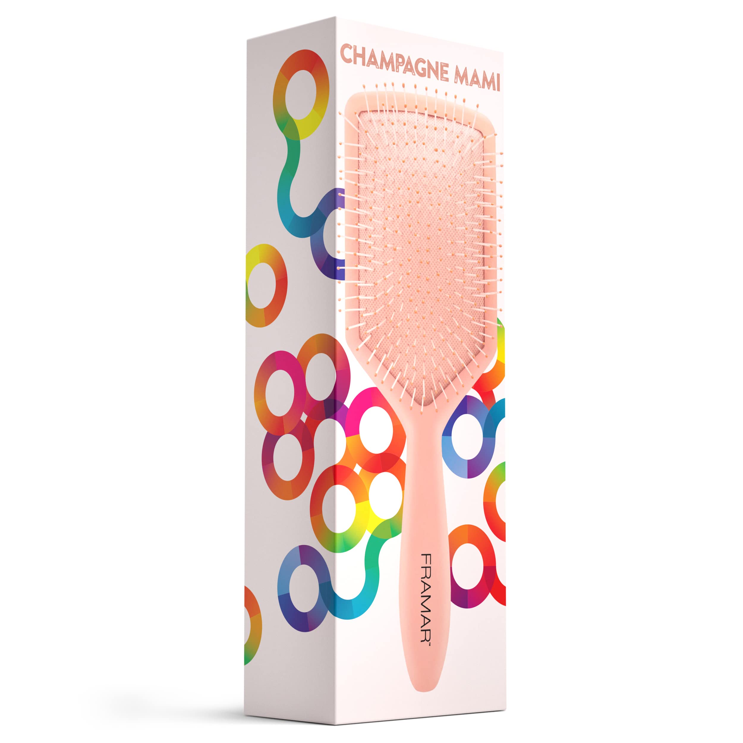 FRAMAR Brosse Design Champagne: accessoire élégant pour la salle de bain.