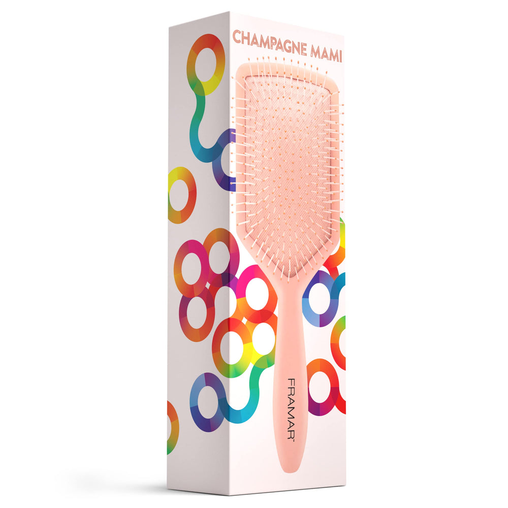 FRAMAR Brosse Design Champagne: accessoire élégant pour la salle de bain.