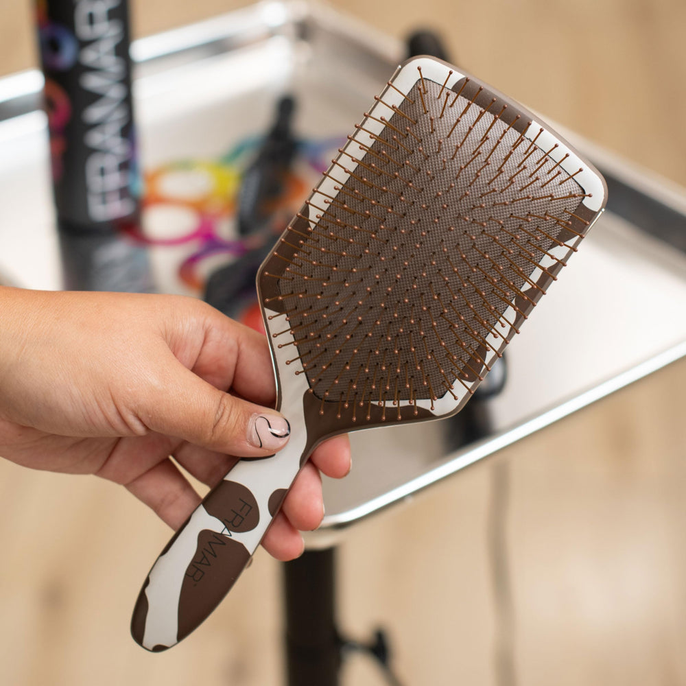 FRAMAR brosse detanglante paddle pour cheveux mouillés, réduction frizz légère.