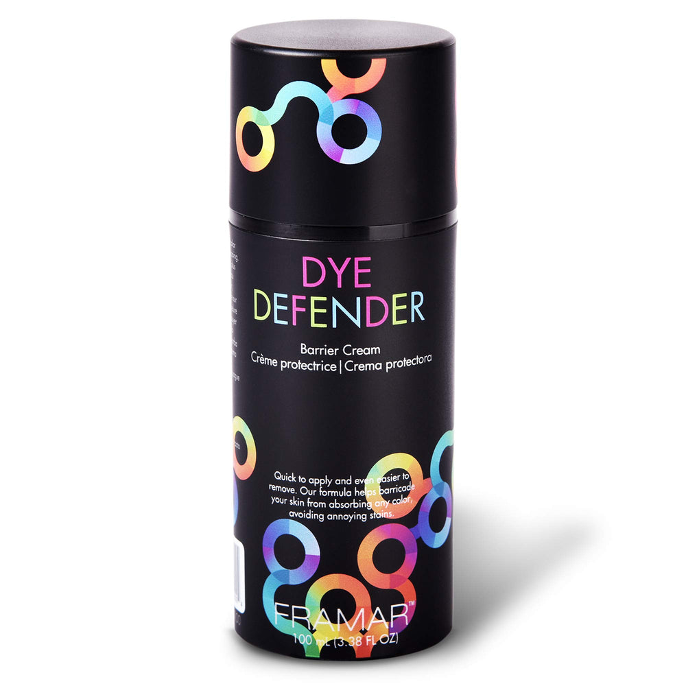 Framar Crème Barrière Coloration – bouteille pompe montre l’application propre.