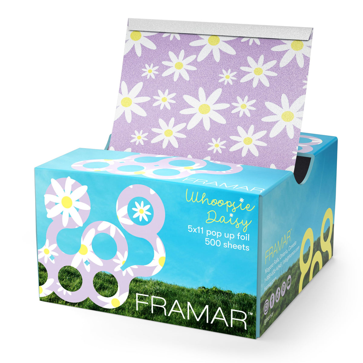 Framar Daisy feuilles mèches pop-up: application rapide et sans accrocs en salon.