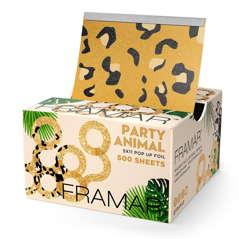 FRAMAR Feuilles adhésives motif léopard pour des mèches nettes et visuellement dynamiques.