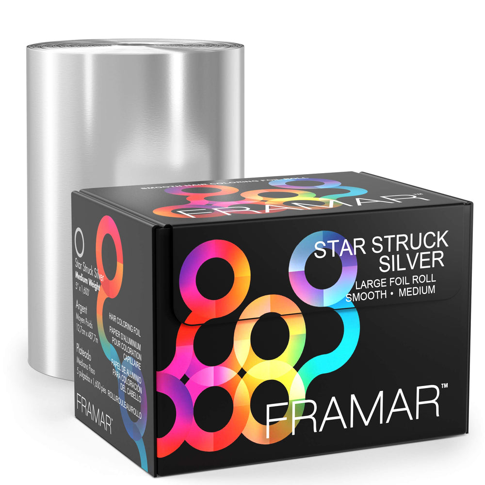FRAMAR feuilles aluminium mèches longues offrent une couverture homogène lors des colorations.