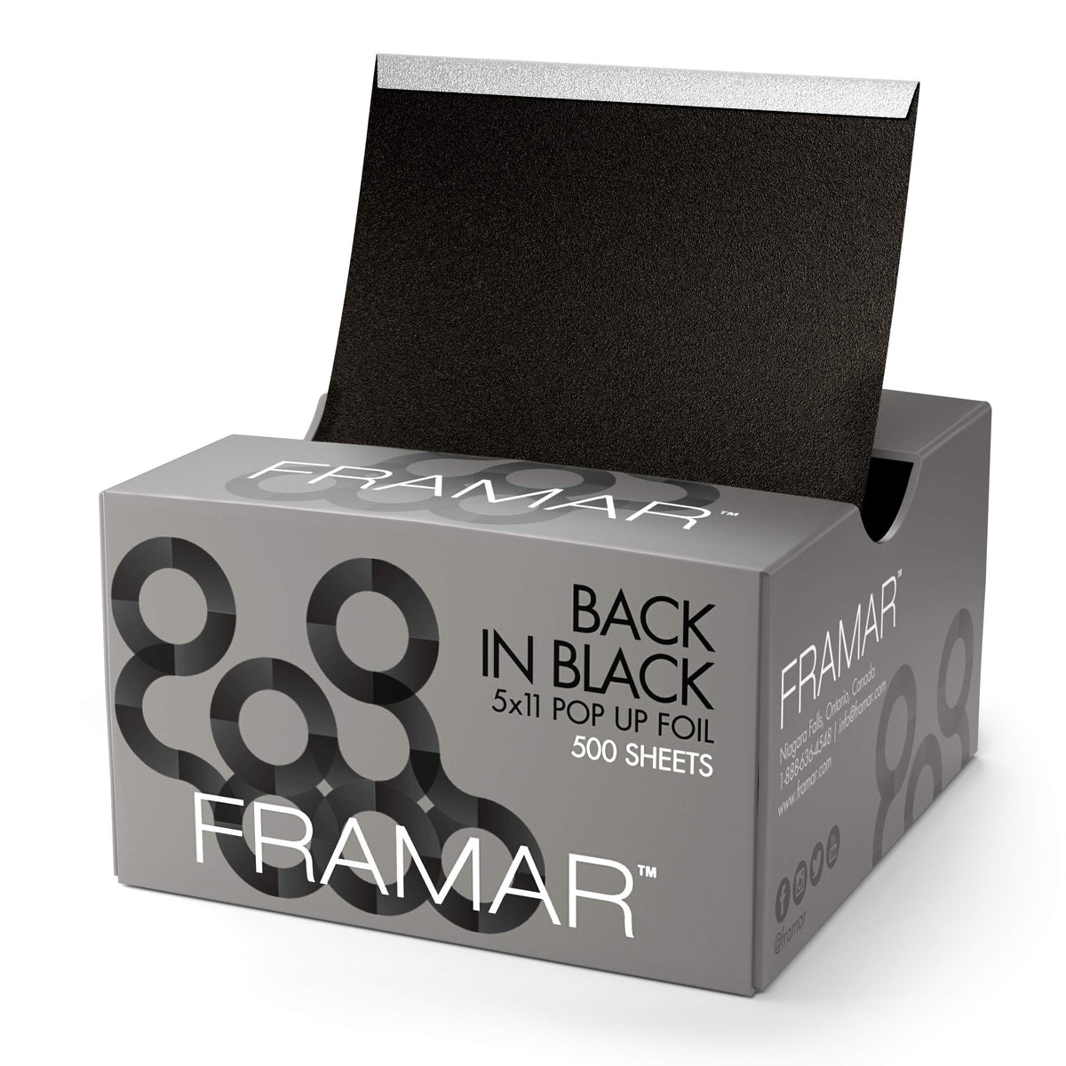 Framar Feuilles noir pop-up pour mèches, glissant facilement et précision accrue.