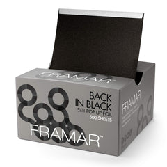 Framar Feuilles noir pop-up pour mèches, glissant facilement et précision accrue.