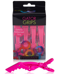 FRAMAR Gator Grips Rose – coiffage précis sans glisse grâce à la texture caoutchoutée.