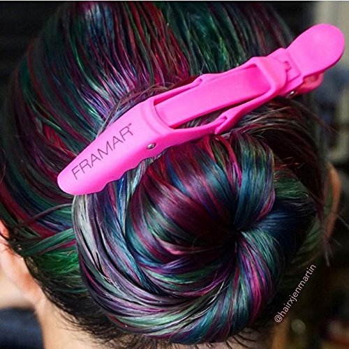 FRAMAR Gator Grips Rose – utilisation en salon pour une gestion efficace des cheveux.