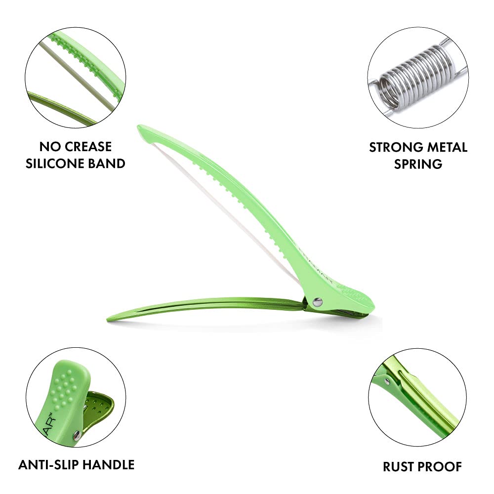 Framar Neon Creaseless Clips – accessoire pro idéal pour coiffage et coloration.