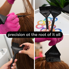Pinceaux Framar pour balayage naturel et reflets harmonieux.