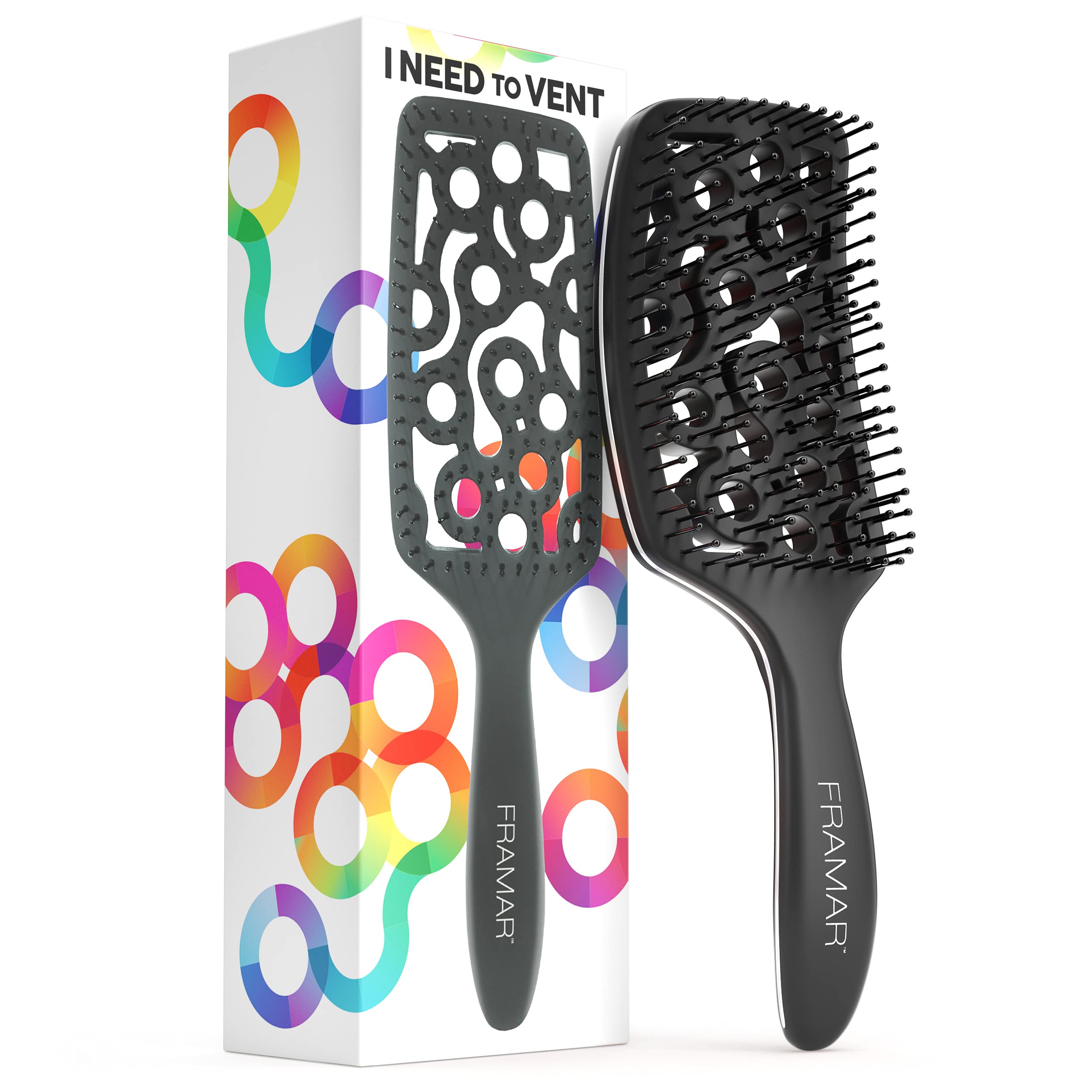 FRAMAR brosse-cheveux ventilee professionnelle, douceur lors du sechage.