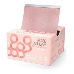 FRAMAR Rosé: feuilles aluminium à sortie automatique faciles à manipuler.