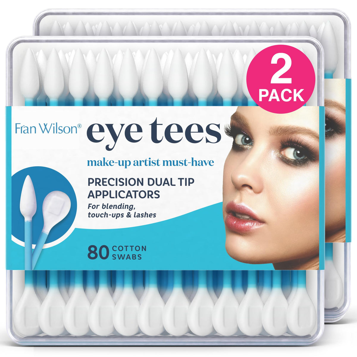 Fran Wilson Eye Tees: embouts double-face pour retouches précises et nettoyage doux.
