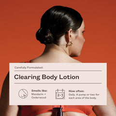 frank body Lotion corporelle purifiante, contient niacinamide pour lisser etUniformiser le grain
