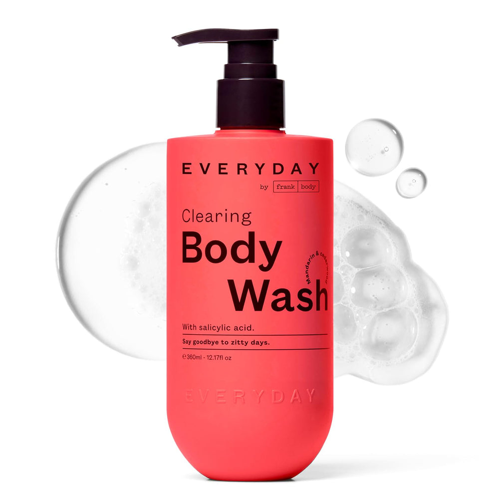 frank body Clearing Body Wash – Purifie les pores et régule le sébum.