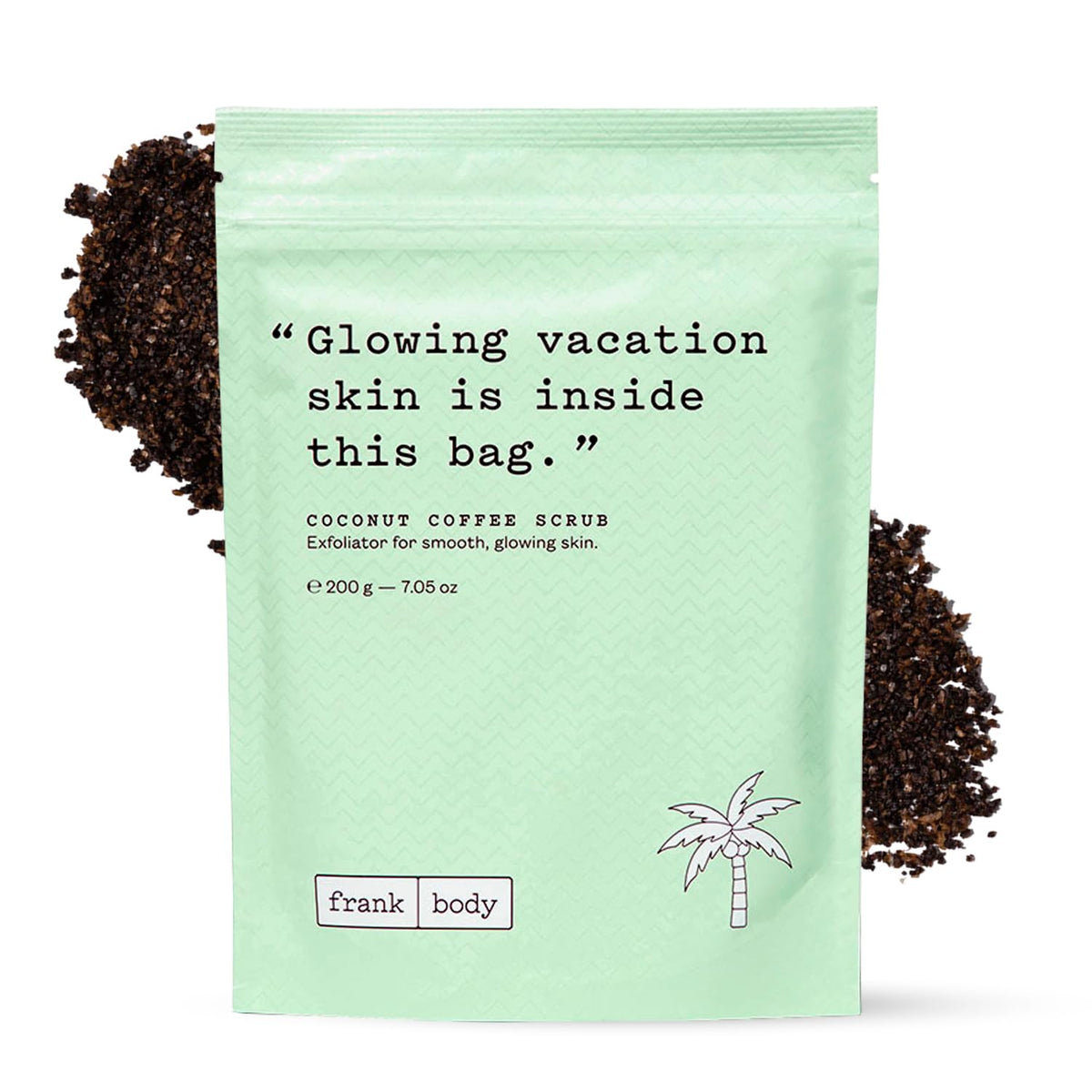 Gommage Frank Body Café-Coco, pot en vue montrant texture gommante.
